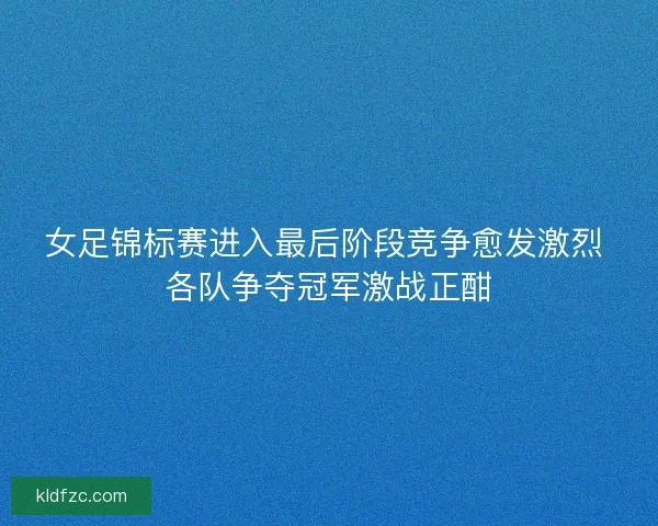 女足锦标赛进入最后阶段竞争愈发激烈 各队争夺冠军激战正酣